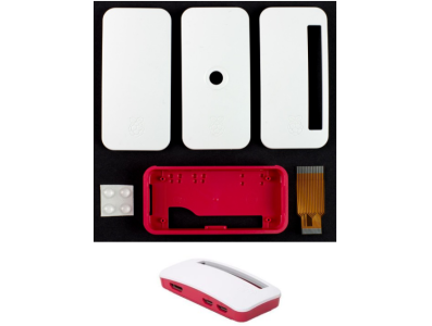 Case oficial vermelho e branco para Raspberry Pi Zero e Zero W - Imagem 7