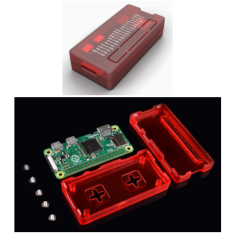 Gabinete ABS Vermelho para Raspberry Pi Zero e Zero W