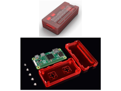 Gabinete ABS Vermelho para Raspberry Pi Zero e Zero W - Imagem 1