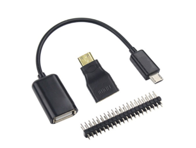 Raspberry Pi Zero 3 em 1, Cabo Micro USB, Pin Header e Adaptador HDMI - Imagem 1