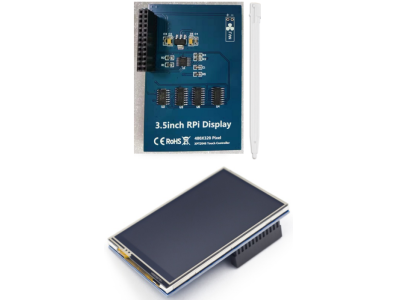 M&oacute;dulo Display LCD Touch 3,5'' para Raspberry Pi 3/4 com Stylus - Imagem 7