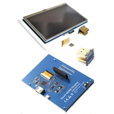 M&oacute;dulo LCD 5 polegadas com touchscreen resistivo, interface HDMI, resolu&ccedil;&atilde;o 800&times;480, para PI3