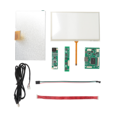 Display LCD IPS 7 polegadas 1024&times;600 com touchscreen resistivo para Raspberry Pi 3/4