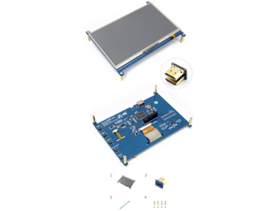 Display LCD 7 polegadas com HDMI e fun&ccedil;&atilde;o touch - Imagem 1