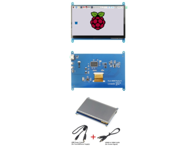 Painel LCD 7'' 800&times;480 com touch capacitivo, interface HDMI e USB para Raspberry Pi 3/4 - Imagem 7
