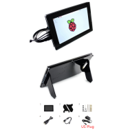 Waveshare Display LCD e Touch 10,1 polegadas HDMI, IPS capacitivo 1280 x 800, gabinete protetor, compat&iacute;vel com Raspberry Pi 3/4
