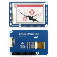 HAT e-Paper 2,7 polegadas (B), Display E-Ink