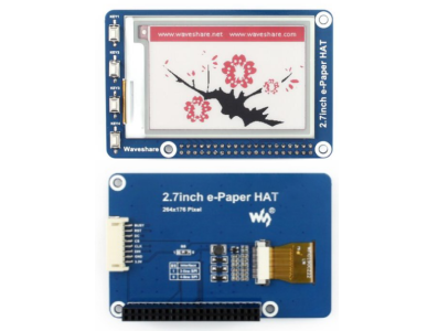 HAT e-Paper 2,7 polegadas (B), Display E-Ink - Imagem 1