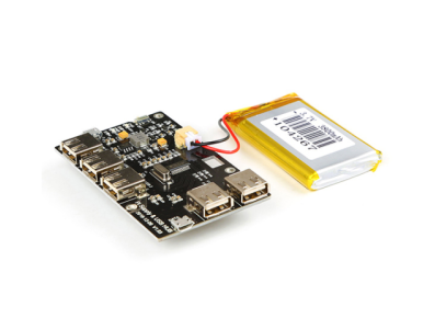 M&oacute;dulo de alimenta&ccedil;&atilde;o e hub USB com bateria de l&iacute;tio para Raspberry Pi e RP2040 - Imagem 7