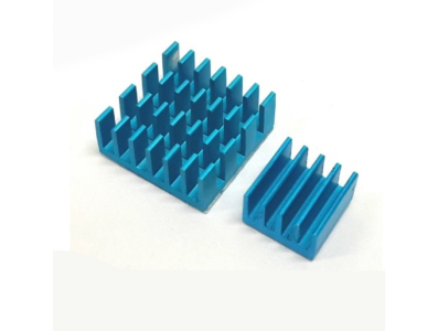 Conjunto de dissipadores de alum&iacute;nio azul para Raspberry Pi 3B/4B - Imagem 7