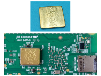 Dissipador 12x12x1 mm para Raspberry Pi Zero / Zero W - Imagem 1
