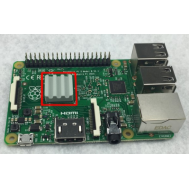 Dissipador cer&acirc;mico 15 x 15 x 5 mm para Raspberry Pi 3B+/4B e Orange Pi Lite