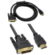 Cabo HDMI para DVI 1,5 m em cobre puro, fio blindado com anel magn&eacute;tico duplo anti-interfer&ecirc;ncia - Thumb - 1