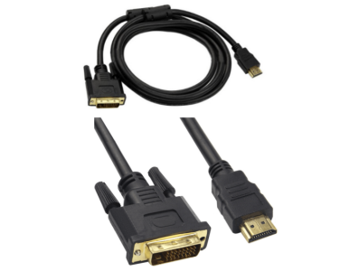 Cabo HDMI para DVI 1,5 m em cobre puro, fio blindado com anel magn&eacute;tico duplo anti-interfer&ecirc;ncia - Imagem 1