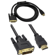 Cabo HDMI para DVI 1,5 m em cobre puro, fio blindado com anel magn&eacute;tico duplo anti-interfer&ecirc;ncia