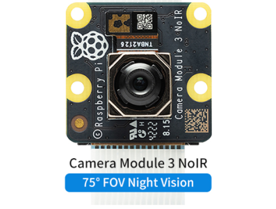 M&oacute;dulo de C&acirc;mera Raspberry Pi Camera Module 3 NoIR com sensor SONY IMX708 12MP, foco autom&aacute;tico e campo de vis&atilde;o de 75&deg; - Imagem 1