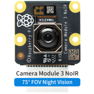 M&oacute;dulo de C&acirc;mera Raspberry Pi Camera Module 3 NoIR com sensor SONY IMX708 12MP, foco autom&aacute;tico e campo de vis&atilde;o de 75&deg;