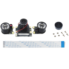 M&oacute;dulo de c&acirc;mera IR-Cut 5 MP OV5647 com comuta&ccedil;&atilde;o manual dia/noite e ilumina&ccedil;&atilde;o para Raspberry Pi 3