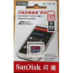 Cart&atilde;o MicroSD 256GB SanDisk Original Classe 10 150 MB/s com embalagem de varejo