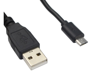 Cabo Micro USB 0,8 m 5 V 2,5 A Preto para Raspberry Pi 3 - Imagem 1