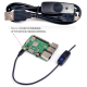 Cabo de alimenta&ccedil;&atilde;o USB para Micro USB 5V 3A com LED indicador para Raspberry 3B+ - Thumb - 1