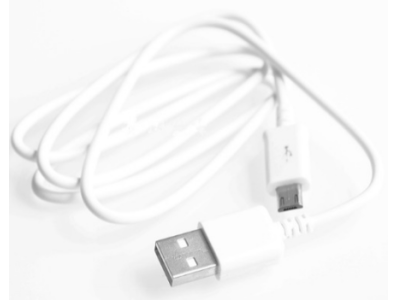 Cabo Micro USB 5 V 2,5 A Branco 0,8 m - Imagem 1