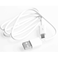 Cabo Micro USB 5 V 2,5 A Branco 0,8 m