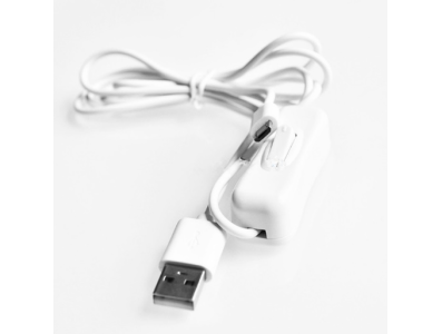 Cabo USB para Micro USB 1,5 m 5 V 2,5 A com interruptor liga/desliga e controle de energia branco, compat&iacute;vel com Raspberry Pi 3 - Imagem 7