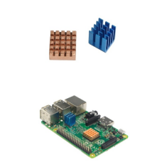 Conjunto de dissipadores de calor dourado e azul