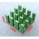 Dissipador para MOSFET em liga de alum&iacute;nio verde 14x14x8 mm compat&iacute;vel com Raspberry Pi 3 - Thumb - 1