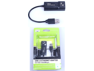 Adaptador Ethernet USB 2.0 Externo RJ45 10/100Mbps Gigabit para Windows 7/8/XP/Vista, Android e Mac 10.8 - Imagem 1