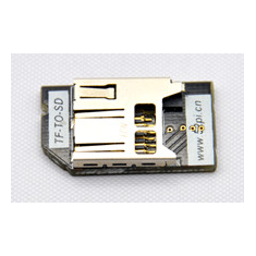 Placa adaptadora TF para SD, dourada, ejetor autom&aacute;tico