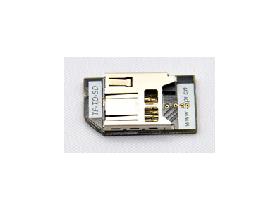 Placa adaptadora TF para SD, dourada, ejetor autom&aacute;tico - Imagem 1