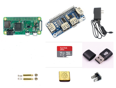Kit Raspberry Pi Zero W 6, Plug AU - Imagem 1