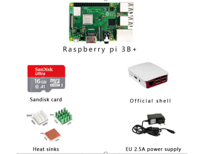 Kit Raspberry Pi 3 B+ 5 em 1 em caixa de papel - Imagem 1