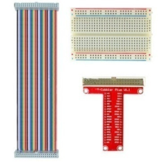 Kit 3 em 1 Raspberry Pi T-type Vermelho