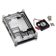 Caixa acr&iacute;lica 9 camadas para Raspberry Pi 3 / 2 / B+ com ventoinha