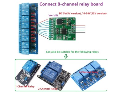 M&oacute;dulo Controlador TTL232 TL19A08 5V com 8 Sa&iacute;das, Modbus RTU e Comandos AT - Imagem 5