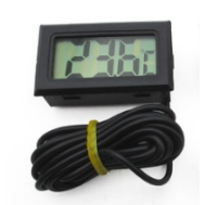 Detector de &aacute;gua e term&ocirc;metro digital FY-10, LCD, cor branca, cabo de 1 m