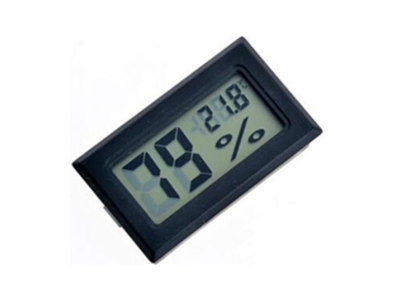 Term&ocirc;metro Digital Mini FY-11 Preto com display LCD (DIY) - Imagem 1
