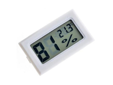 Term&ocirc;metro digital ambiente mini FY-11 LCD branco DIY - Imagem 1