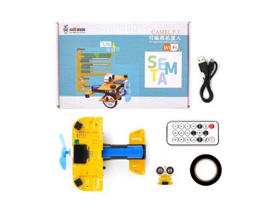 Kit de Rob&oacute;tica CAMEL F.1 soldado, rob&ocirc; Arduino program&aacute;vel via Mixly e Scratch com Wi‑Fi - Imagem 5
