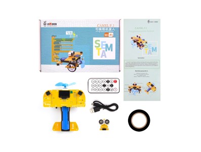 Kit de Rob&oacute;tica CAMEL F.1 soldado, rob&ocirc; Arduino program&aacute;vel via Mixly e Scratch com Wi‑Fi - Imagem 7