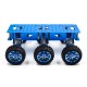 Kit de Rob&oacute;tica Chassi inteligente 6WD azul com amortecimento, projeto off‑road e conectividade Wi‑Fi - Thumb - 4