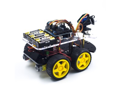 Kit chassi 4WD multifuncional com UNO R3 e mini breadboard 170 pontos - Imagem 4