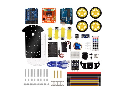 Kit chassi 4WD multifuncional com UNO R3 e mini breadboard 170 pontos - Imagem 5