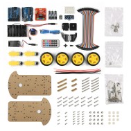 Kit chassi 4WD multifuncional com UNO R3 e mini protoboard 170 pontos