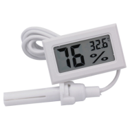 FY-12 Mini LCD Term&ocirc;metro e Higr&ocirc;metro Digital Branco com fio de 1,5 m