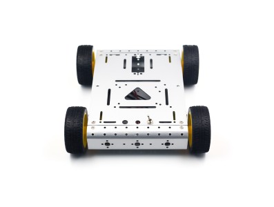 Chassi de metal em formato de tanque prata para kits de rob&oacute;tica e carros inteligentes - Imagem 3