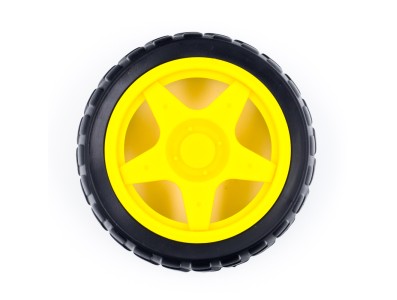 Roda e pneu para rob&ocirc; Smart Car grau B - Imagem 2